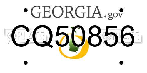 CQ50856 Georgia License Plate