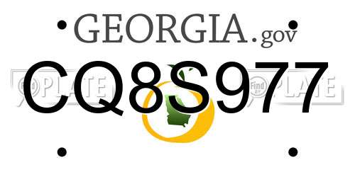 CQ8S977 Georgia License Plate