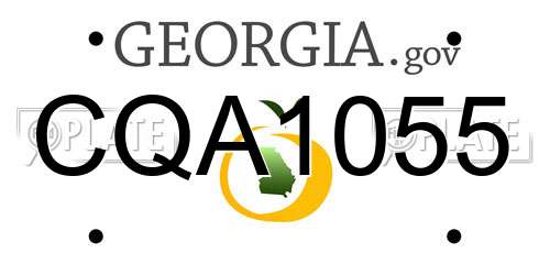 CQA1055 Georgia License Plate