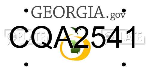 CQA2541 Georgia License Plate