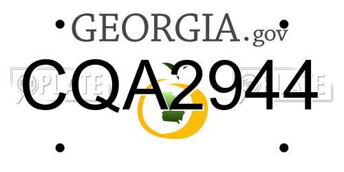 CQA2944 Georgia License Plate