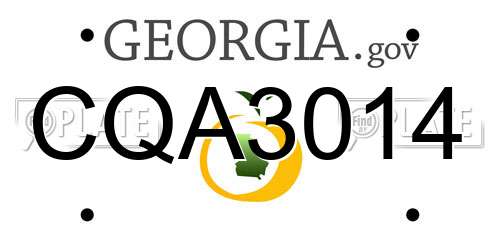 CQA3014 Georgia License Plate
