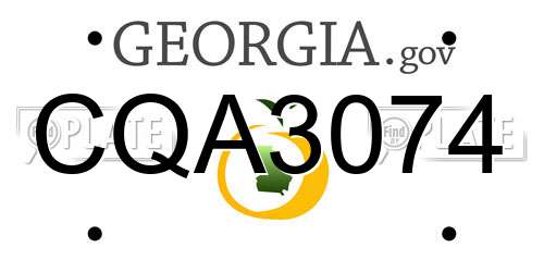 CQA3074 Georgia License Plate