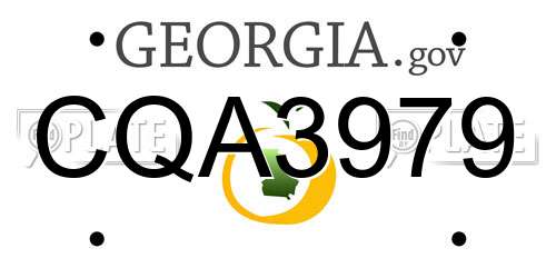 CQA3979 Georgia License Plate