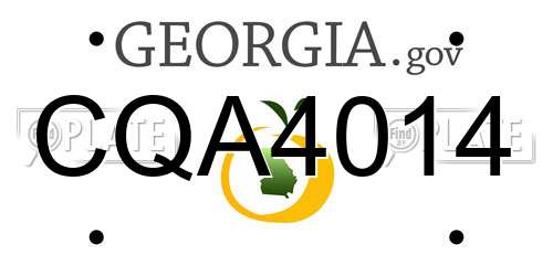 CQA4014 Georgia License Plate