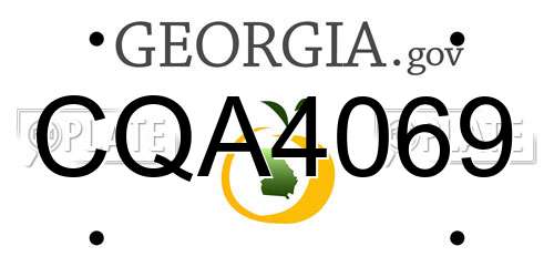 CQA4069 Georgia License Plate