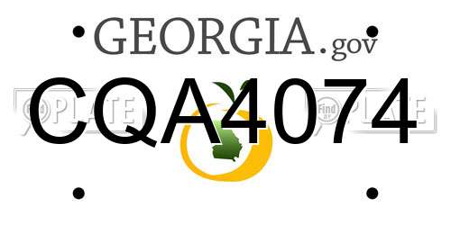 CQA4074 Georgia License Plate