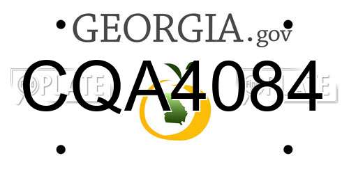CQA4084 Georgia License Plate