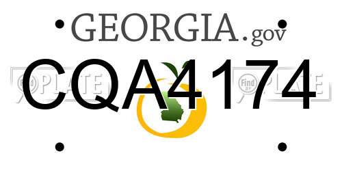 CQA4174 Georgia License Plate