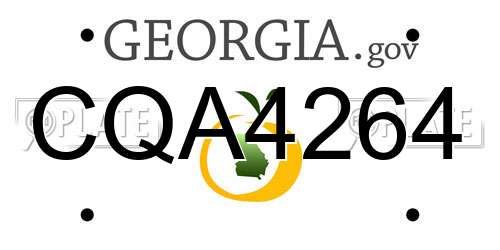 CQA4264 Georgia License Plate