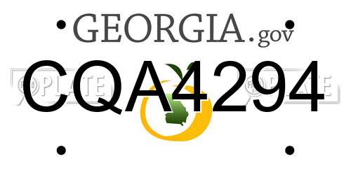 CQA4294 Georgia License Plate