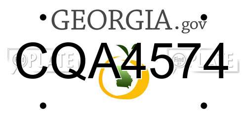 CQA4574 Georgia License Plate