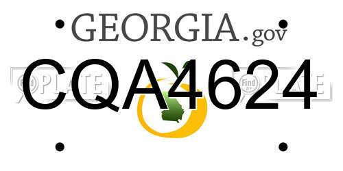 CQA4624 Georgia License Plate