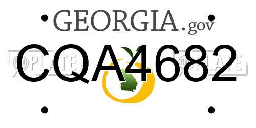CQA4682 Georgia License Plate