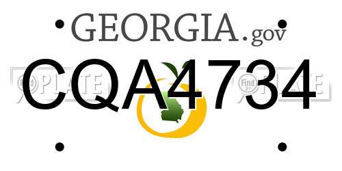 CQA4734 Georgia License Plate