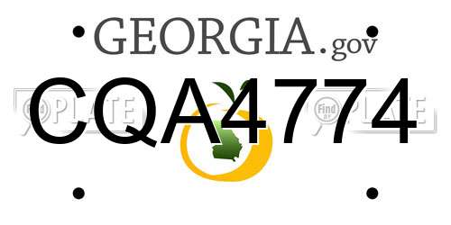CQA4774 Georgia License Plate