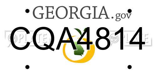CQA4814 Georgia License Plate