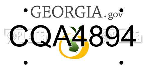 CQA4894 Georgia License Plate