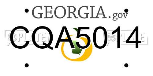 CQA5014 Georgia License Plate