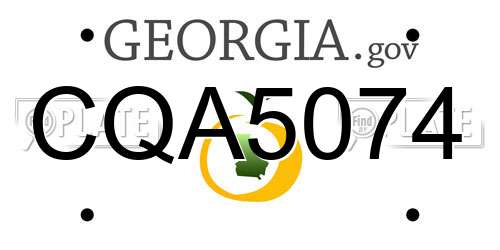 CQA5074 Georgia License Plate