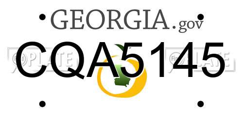 CQA5145 Georgia License Plate