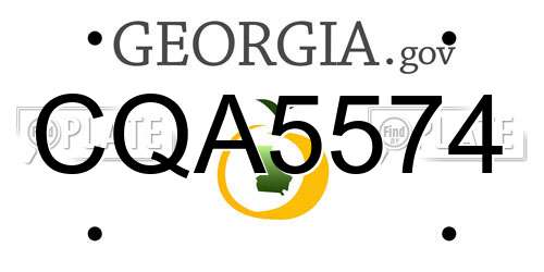 CQA5574 Georgia License Plate