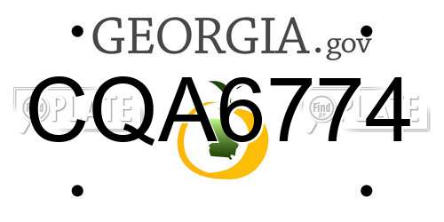 CQA6774 Georgia License Plate