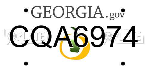CQA6974 Georgia License Plate