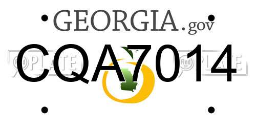 CQA7014 Georgia License Plate