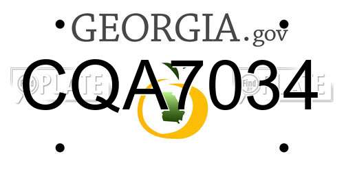 CQA7034 Georgia License Plate