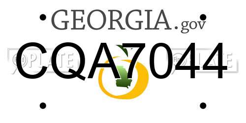 CQA7044 Georgia License Plate