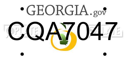 CQA7047 Georgia License Plate