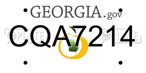 CQA7214 Georgia License Plate