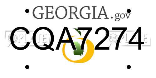CQA7274 Georgia License Plate