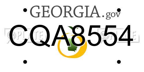 CQA8554 Georgia License Plate