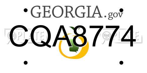 CQA8774 Georgia License Plate