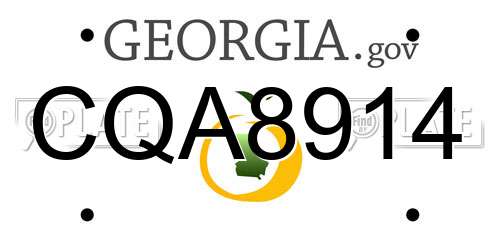 CQA8914 Georgia License Plate