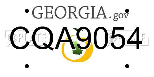 CQA9054 Georgia License Plate