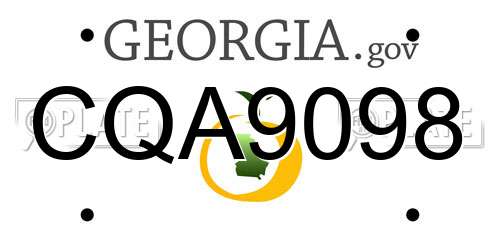 CQA9098 Georgia License Plate