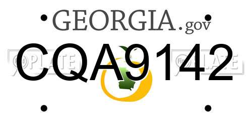 CQA9142 Georgia License Plate
