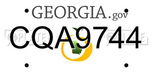 CQA9744 Georgia License Plate
