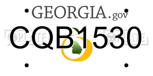 CQB1530 Georgia License Plate
