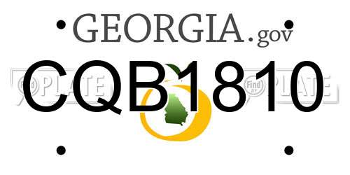 CQB1810 Georgia License Plate