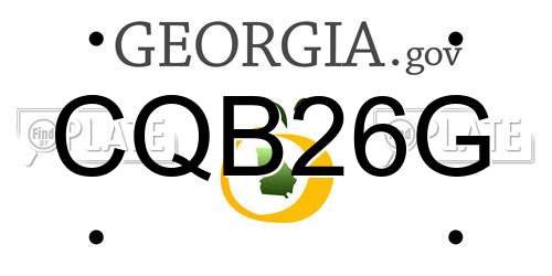 CQB26G Georgia License Plate