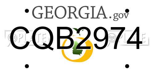 CQB2974 Georgia License Plate