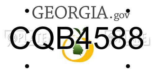CQB4588 Georgia License Plate