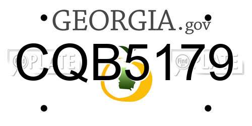 CQB5179 Georgia License Plate
