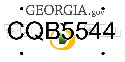 CQB5544 Georgia License Plate