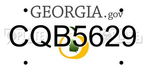 CQB5629 Georgia License Plate