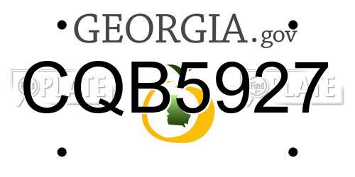CQB5927 Georgia License Plate